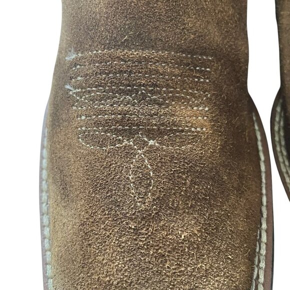 Ariat Kids Camo Western Boots 5 Square Toe Leather Cowboy US Flag Patriotic Chic - Picture 6 of 11